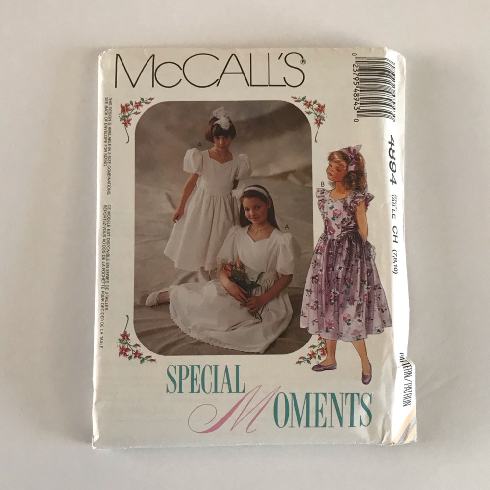 🧵3for12🧵 VTG McCall’s Pattern 4894 Child’s Dress